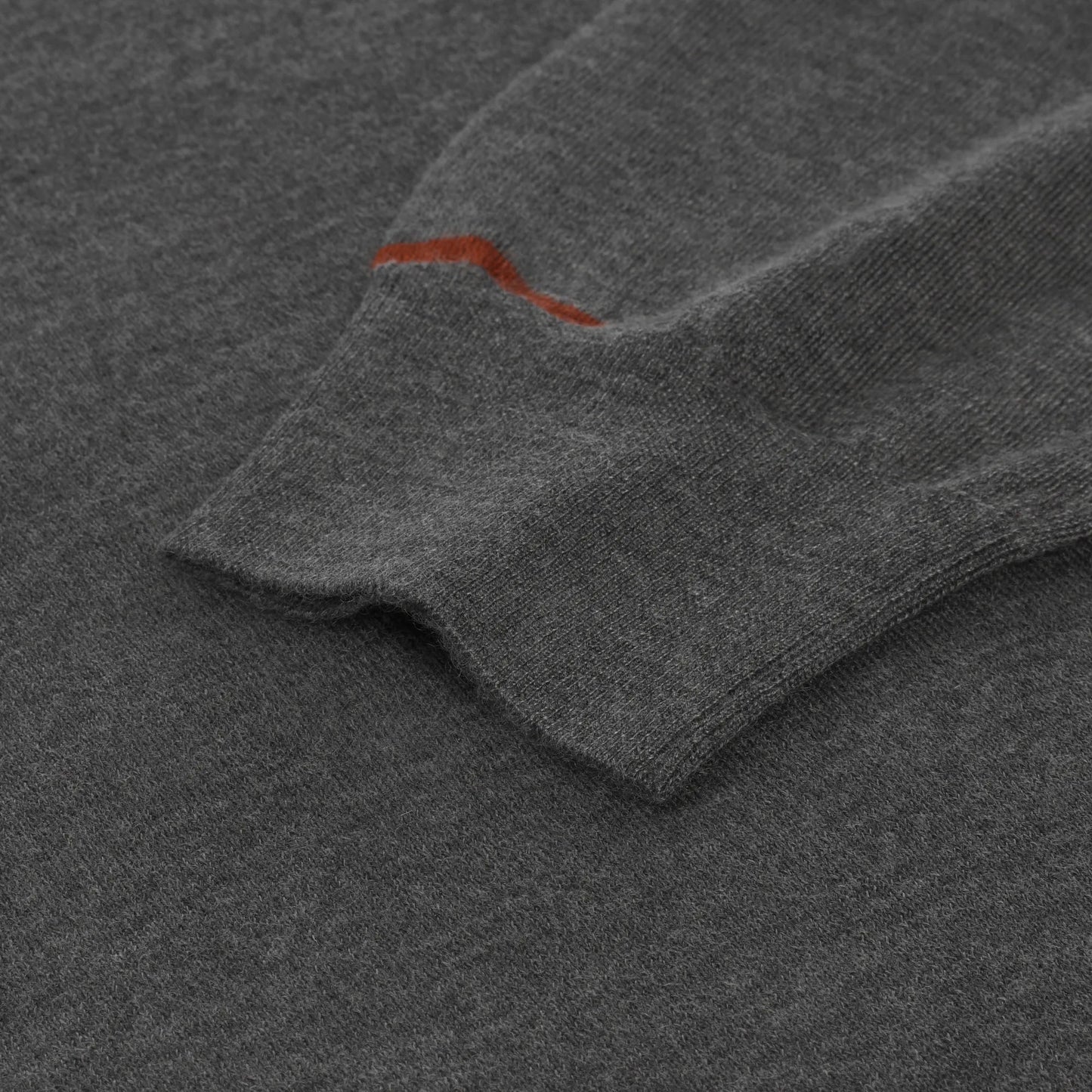 Cruciani Cashmere Blend Sweater in Grey with Red Details - SARTALE