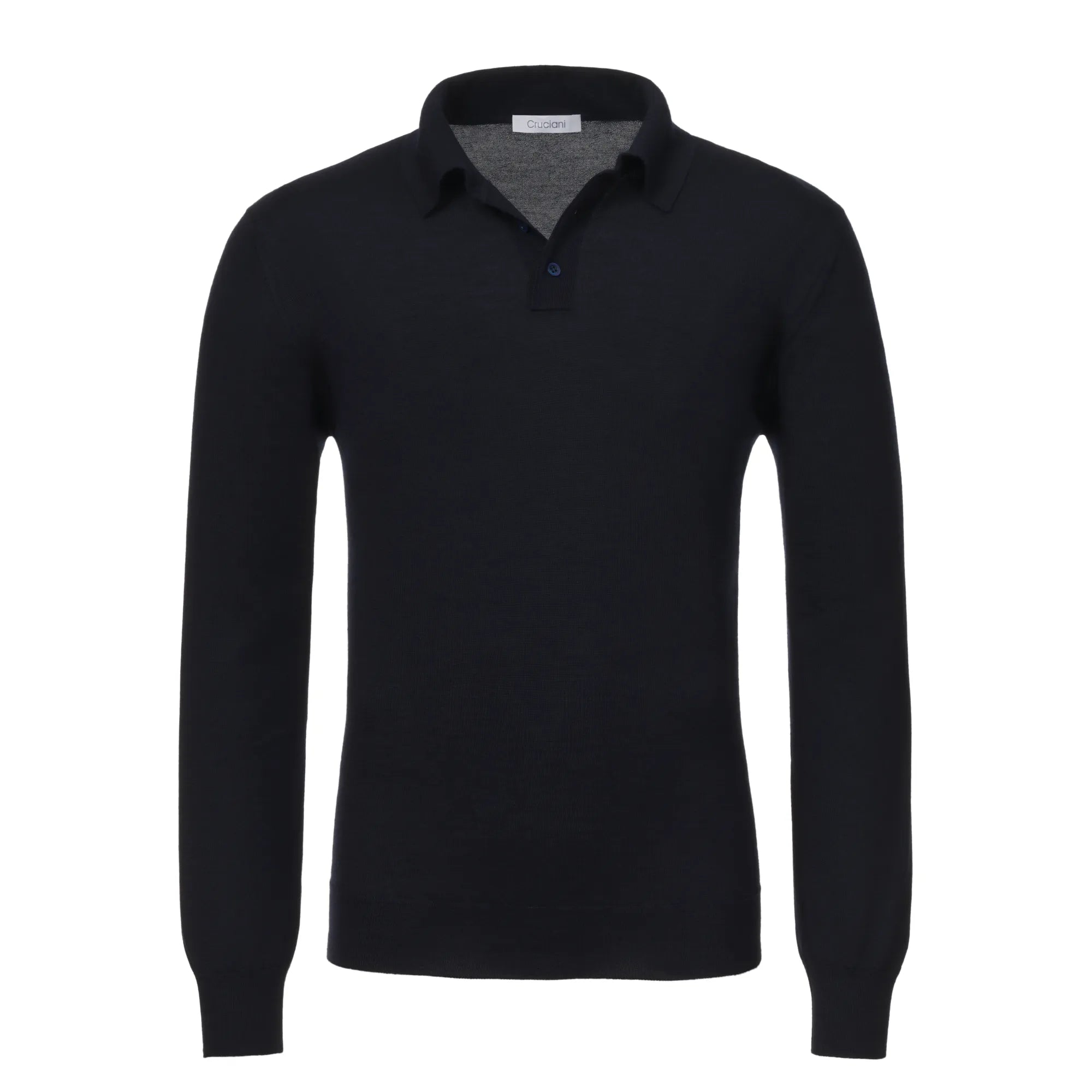 Cashmere Sweater Polo Shirt in Dark Blue