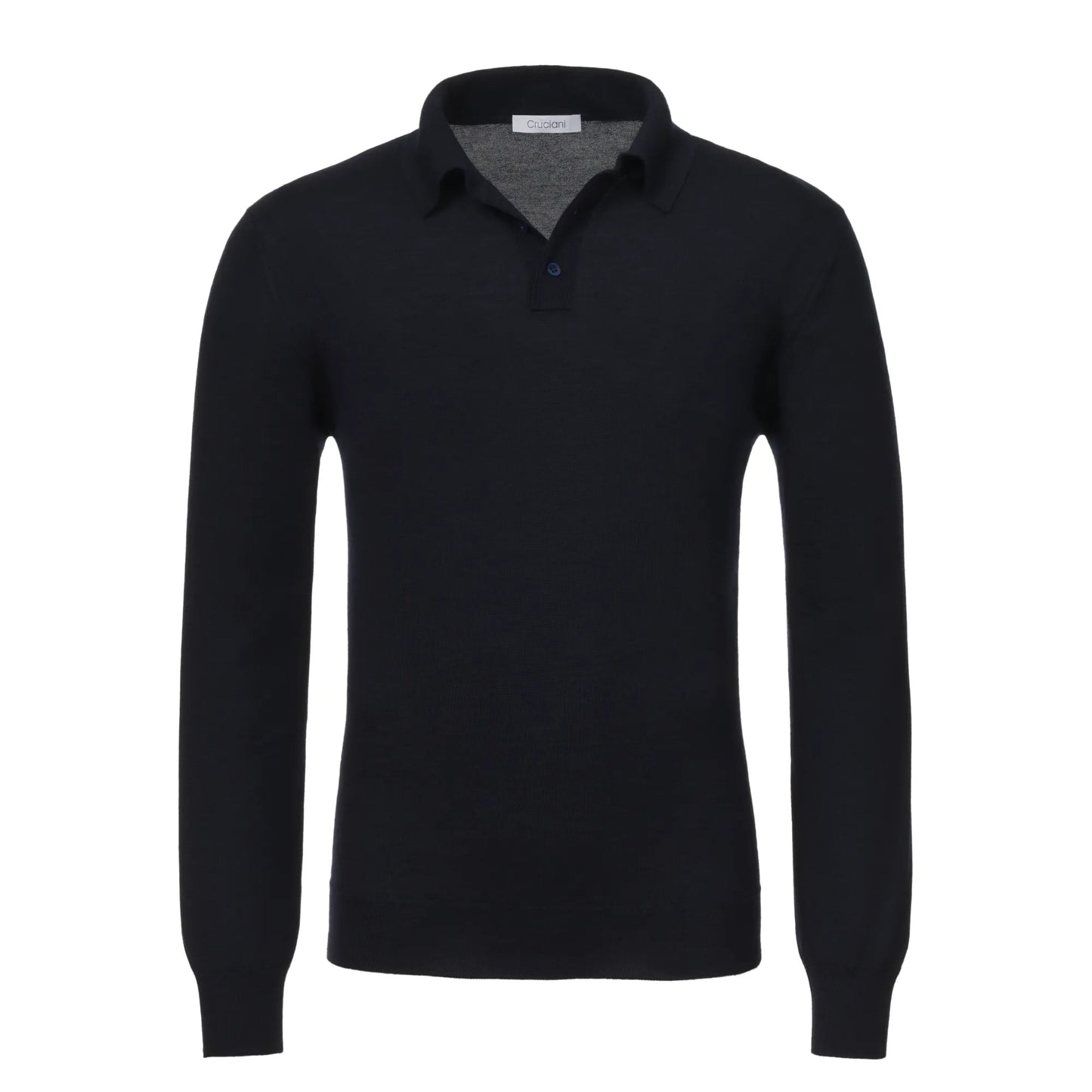 Cruciani Cashmere Sweater Polo Shirt in Dark Blue - SARTALE