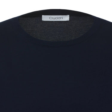 Cruciani Cotton Dark Blue T-Shirt Sweater - SARTALE