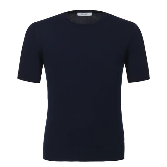 Cruciani Cotton Dark Blue T-Shirt Sweater - SARTALE
