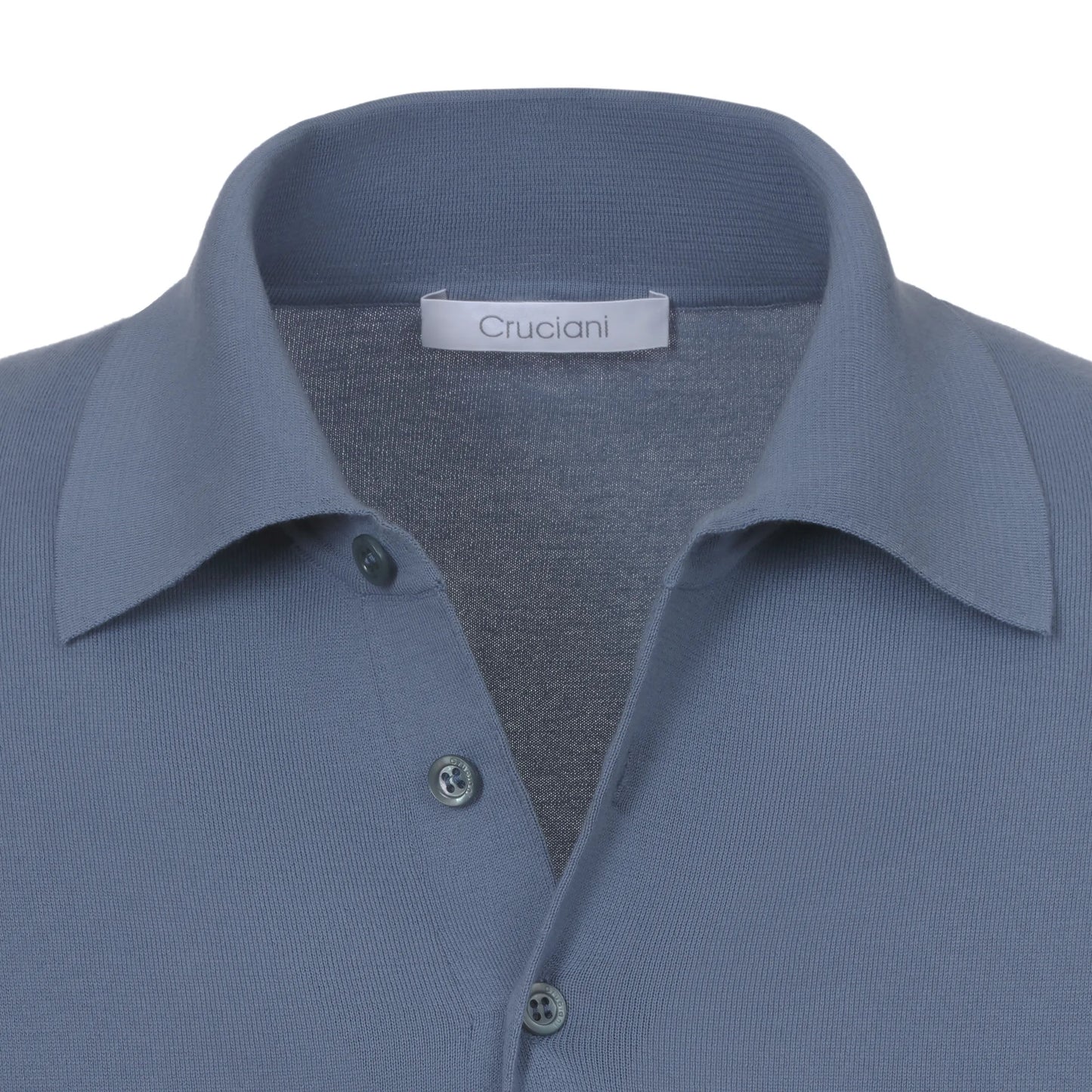 Cruciani Cotton Polo Shirt in Greyish Blue - SARTALE
