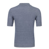 Cruciani Linen-Blend Sweater Polo in Blue Melange - SARTALE