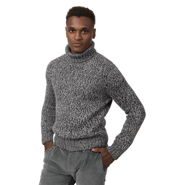Cruciani | Melange Cashmere Turtleneck Sweater in Gery | SARTALE Cruciani | Melange Cashmere Turtleneck Sweater in Gery | SARTALE