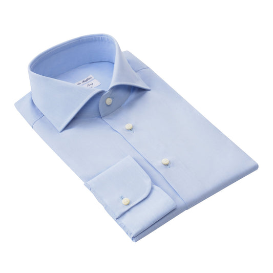 Emanuele Maffeis "All Day Long Collection" Classic Cotton Light Blue Shirt - SARTALE