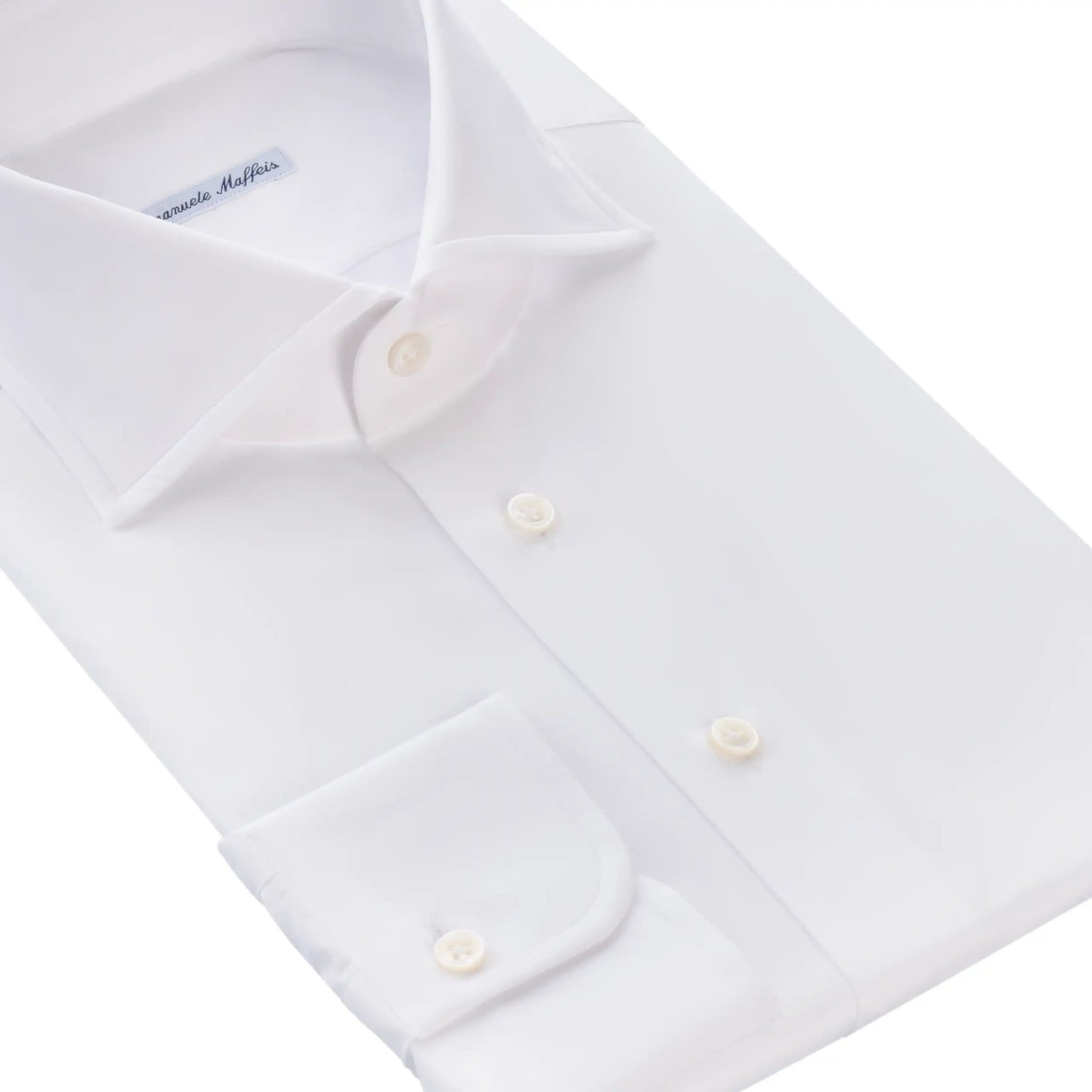Emanuele Maffeis Classic Dress Cotton Shirt in White - SARTALE