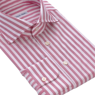 men's pink and white striped dress shirt Pink striped dress shirt