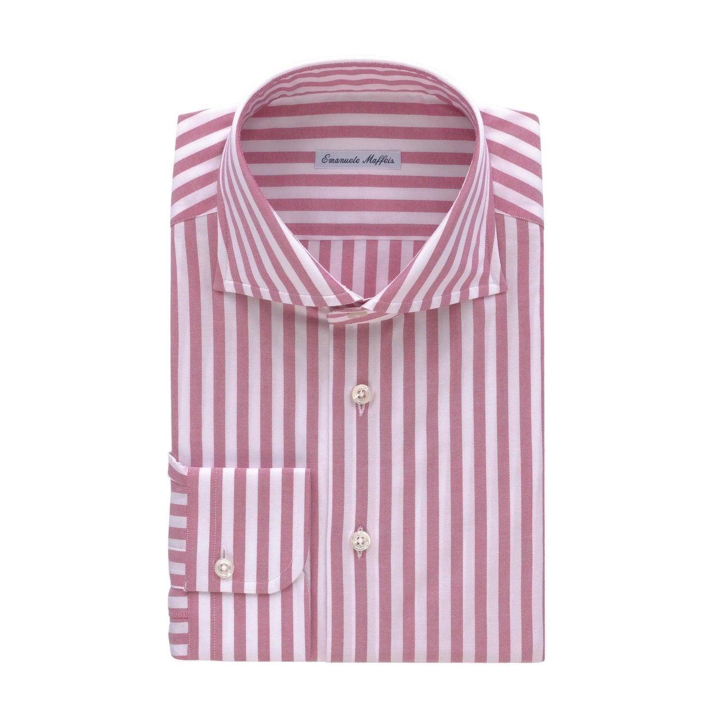 Emanuele Maffeis Cotton Striped Shirt in White and Pink - SARTALE