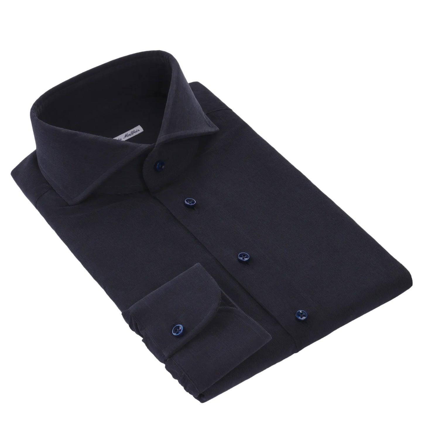Emanuele Maffeis Cotton Velvet Shirt in Dark Blue - SARTALE