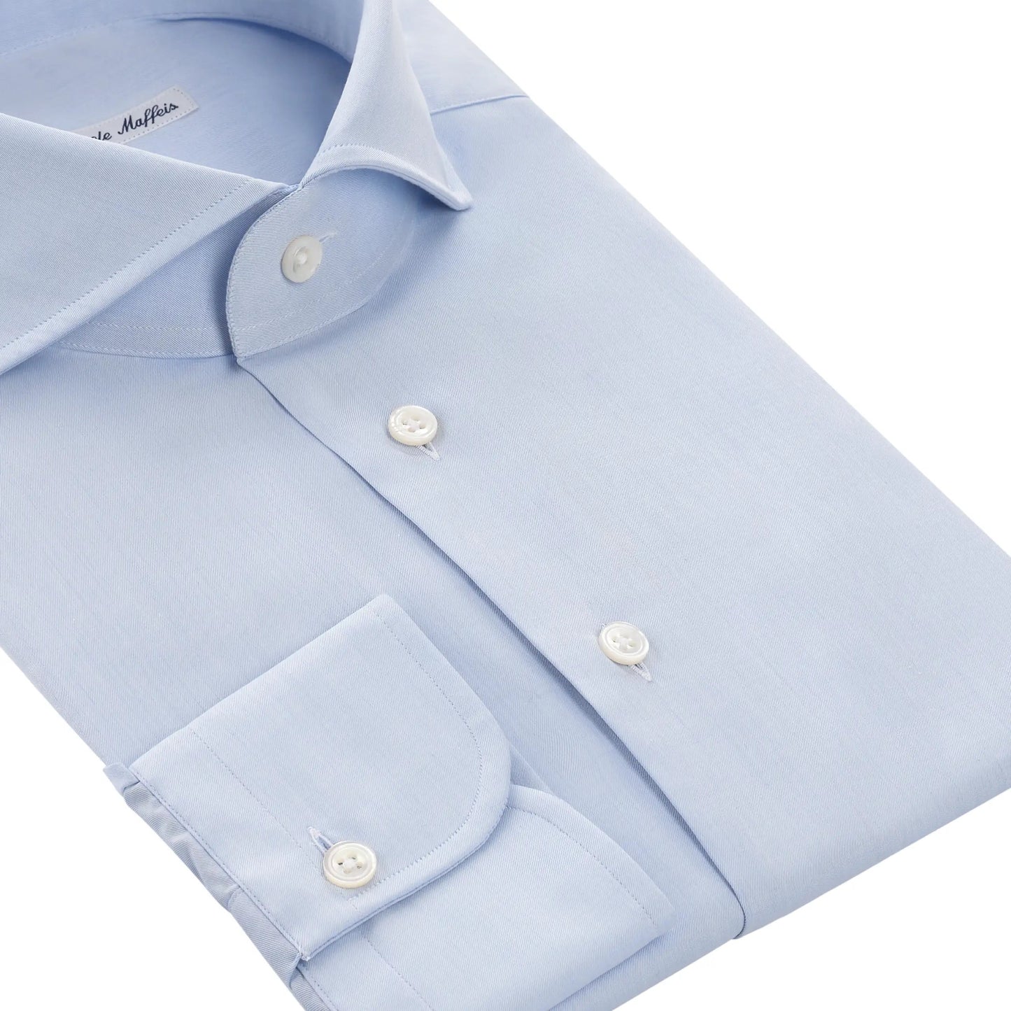 Emanuele Maffeis Plain Cotton Shirt in Blue - SARTALE