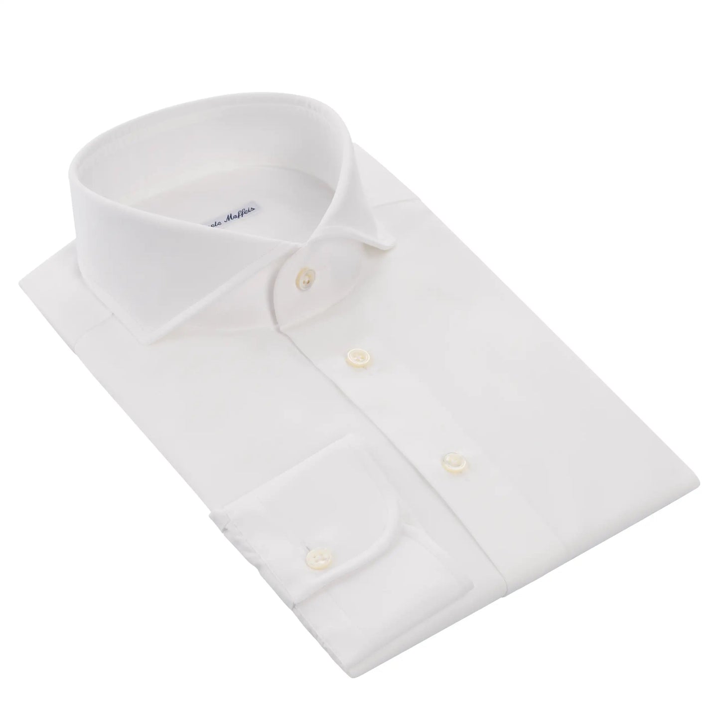 Emanuele Maffeis Plain Cotton Shirt in White - SARTALE