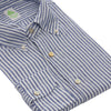 Finamore Button-Down Striped Linen Shirt - SARTALE