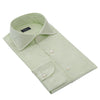 Finamore Classic Napoli Cotton Shirt with Striped Sticks in Green - SARTALE