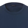Finamore Cotton Crew-Neck T-Shirt in Dark Blue - SARTALE
