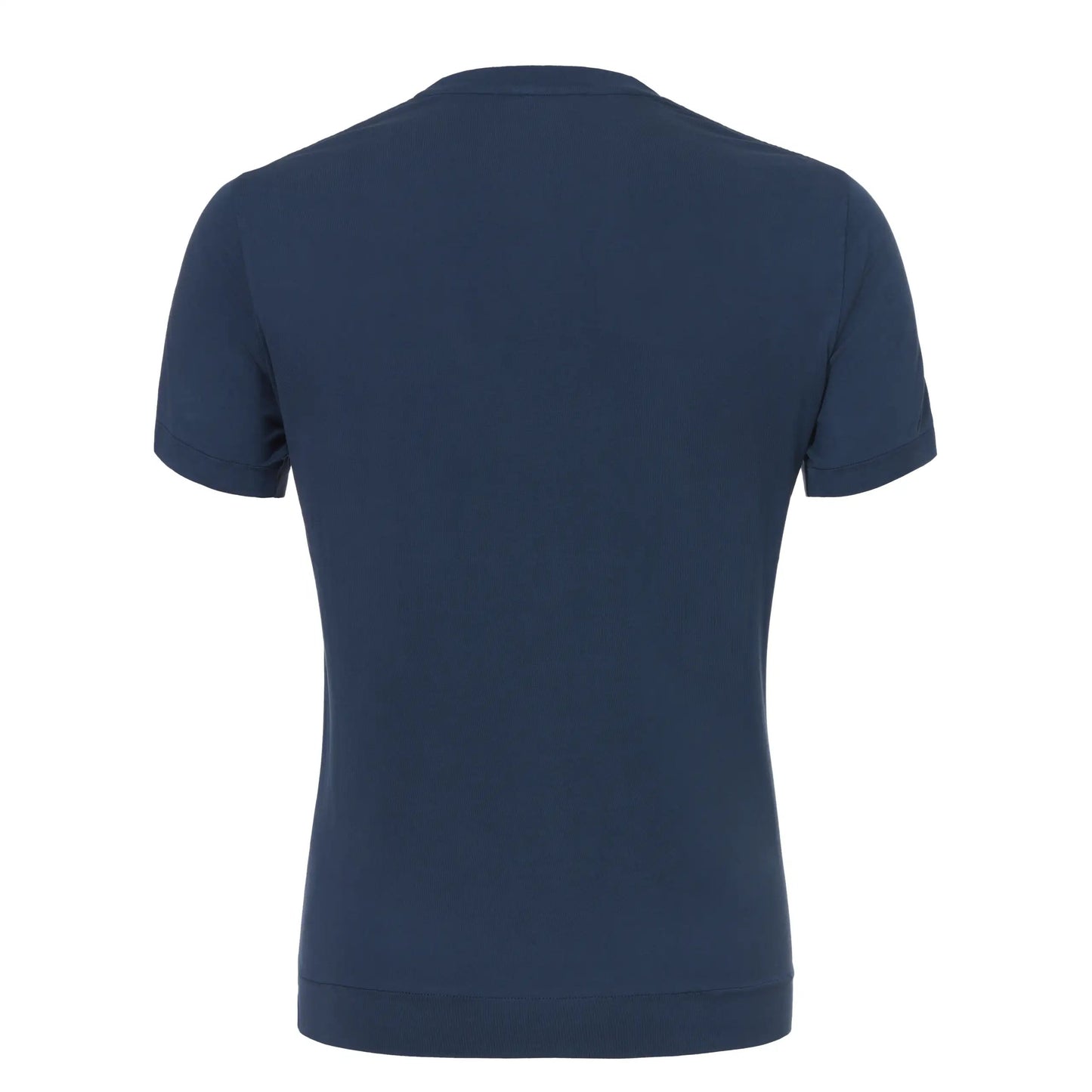 Finamore Cotton Crew-Neck T-Shirt in Dark Blue - SARTALE