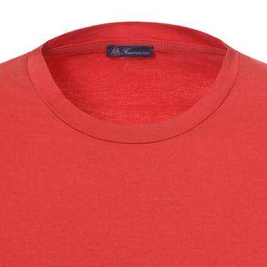 Finamore Cotton Crew-Neck T-Shirt in Milky Pink - SARTALE