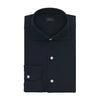 Finamore Cotton Dark Blue Shirt with Cutaway Collar - SARTALE