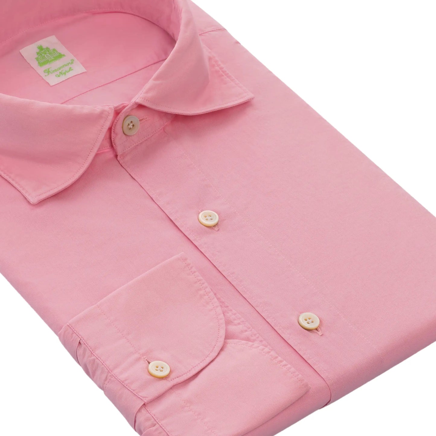 Finamore Cotton Shirt in Pinky with Soft Collar - SARTALE