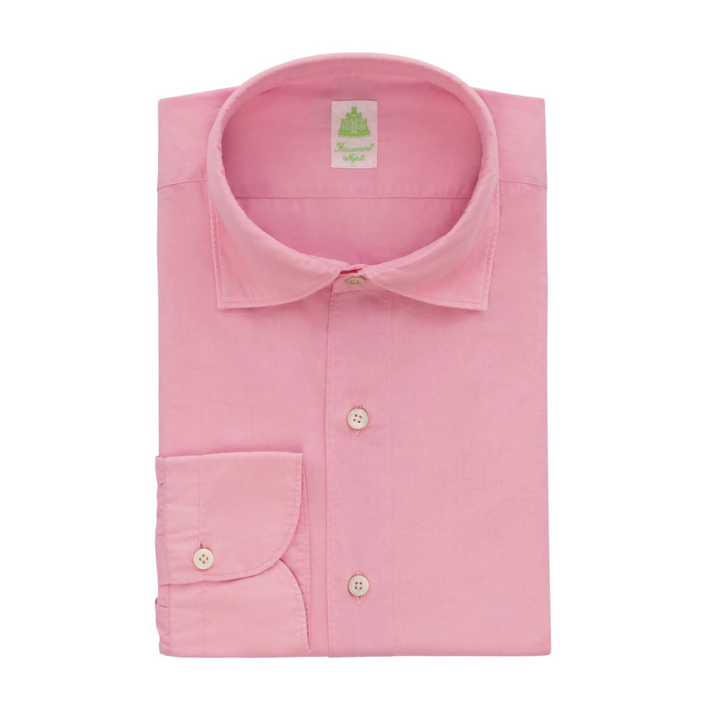 Finamore Cotton Shirt in Pinky with Soft Collar - SARTALE