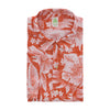Finamore Flower Casual Bart Shirt Red Flowers Pattern - SARTALE