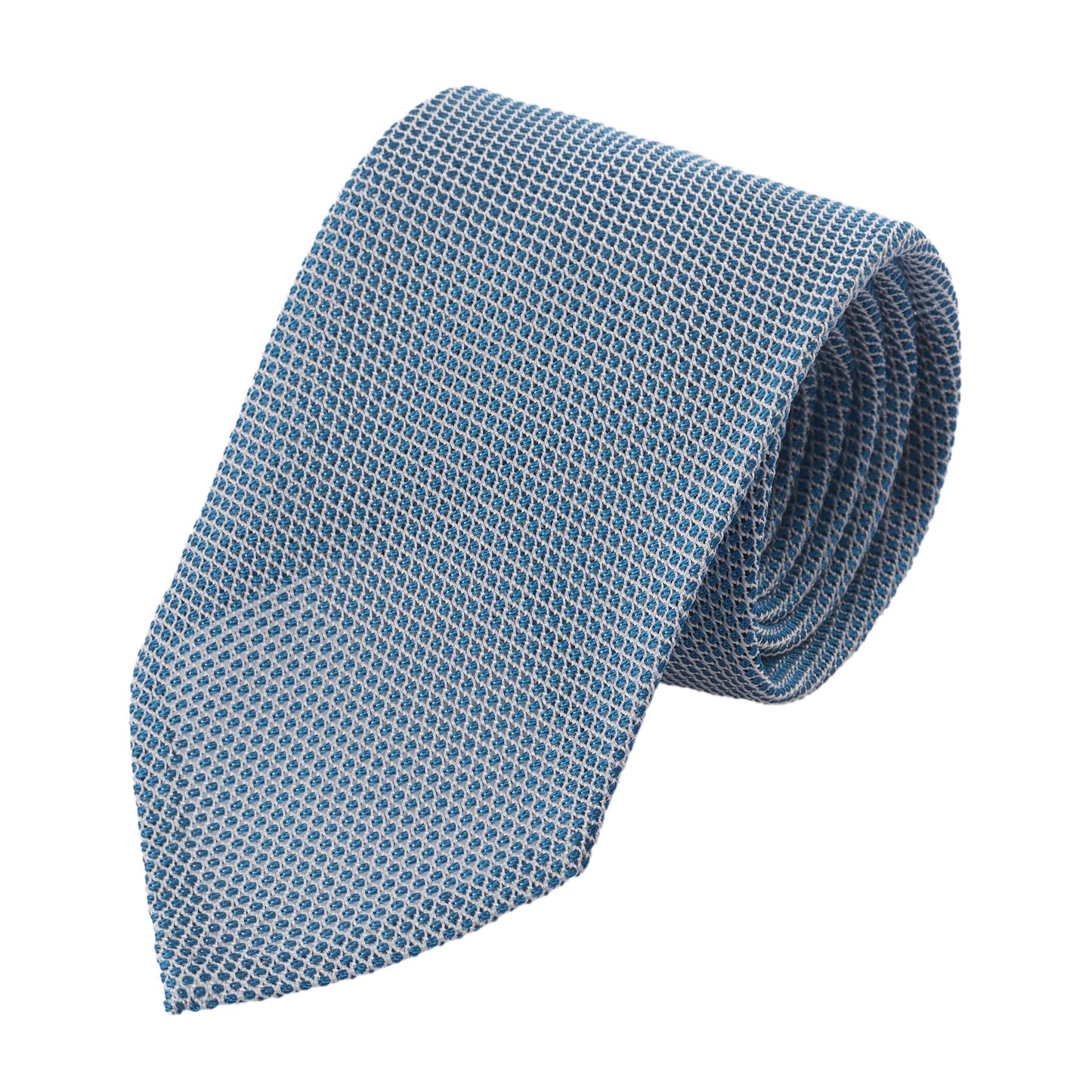 Finamore Grenadine Silk Light Blue Tie - SARTALE
