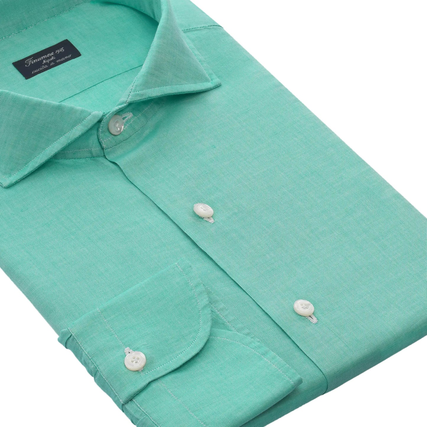 Finamore Linen-Blend Shirt in Sea Blue - SARTALE