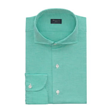 Finamore | Linen-Blend Shirt in Sea Blue | SARTALE Finamore | Linen-Blend Shirt in Sea Blue | SARTALE