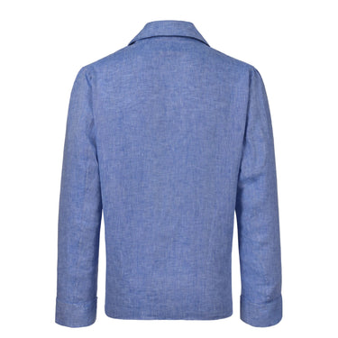 Finamore Linen Fabric Pajamas in Light Blue - SARTALE