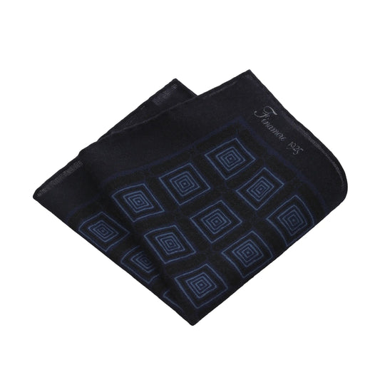Finamore Printed Wool and Silk-Blend Pocket Square - SARTALE