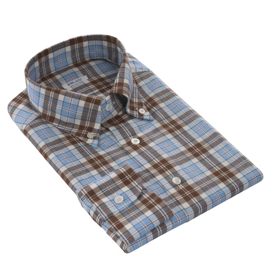 Fray Checked Cotton-Blend Shirt in Multicolor - SARTALE