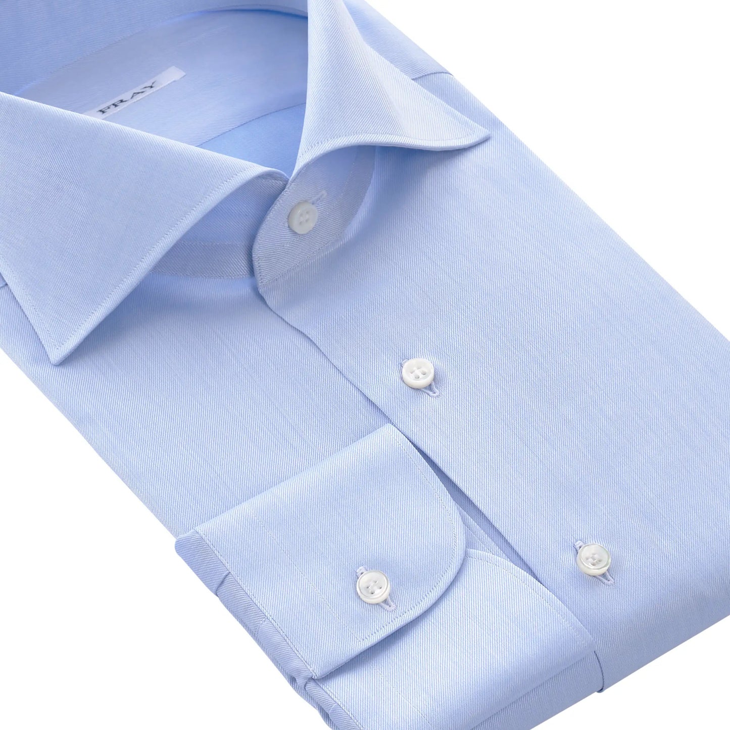 Fray Classic Light Blue Shirt with Round Cuff - SARTALE