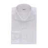 Fray Cotton Plain Shirt in White - SARTALE
