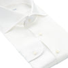 Fray Linen White Shirt with Spread Collar - SARTALE
