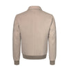 Kired Cashmere and Fur Bomber with Detachable Fur Collar in Ivory - SARTALE