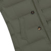 Kired Padded Double-Breasted Parka in Olive Green - SARTALE