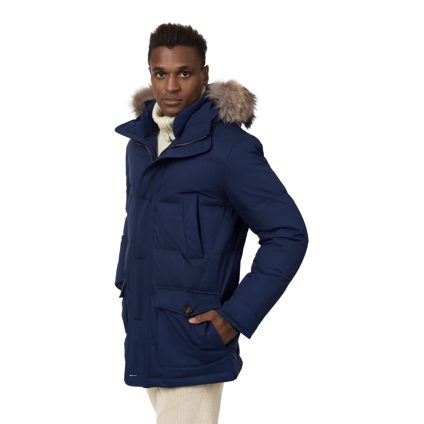 Kired Quilled Shell Down Parka with Fur Trimmed Hood - SARTALE