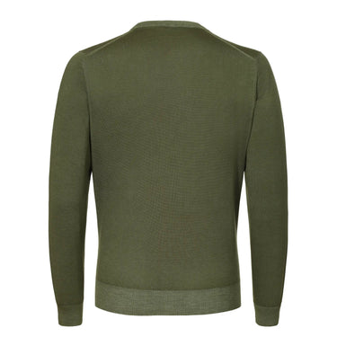 Kiton Cashmere-Silk Pullover in Seaweed Green - SARTALE
