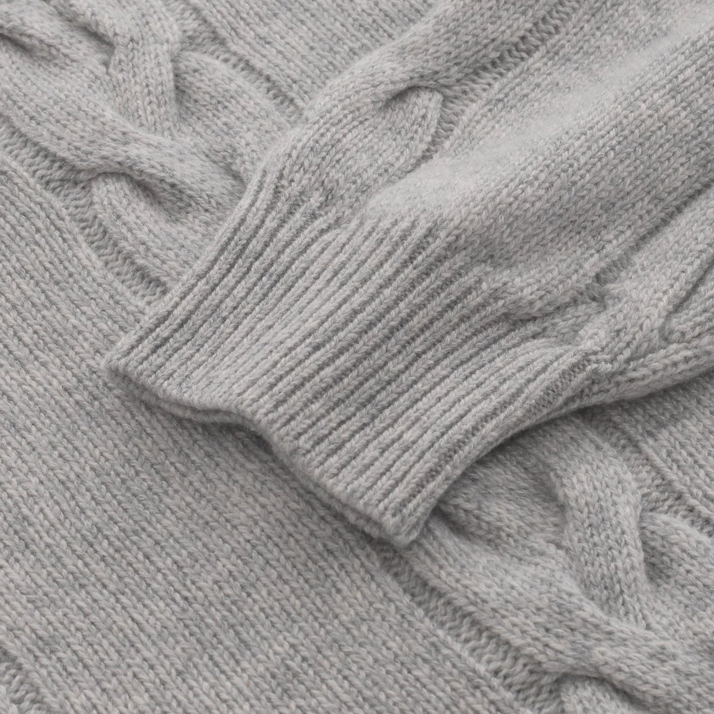 Kiton Cashmere Turtleneck Pearl Grey Sweater - SARTALE