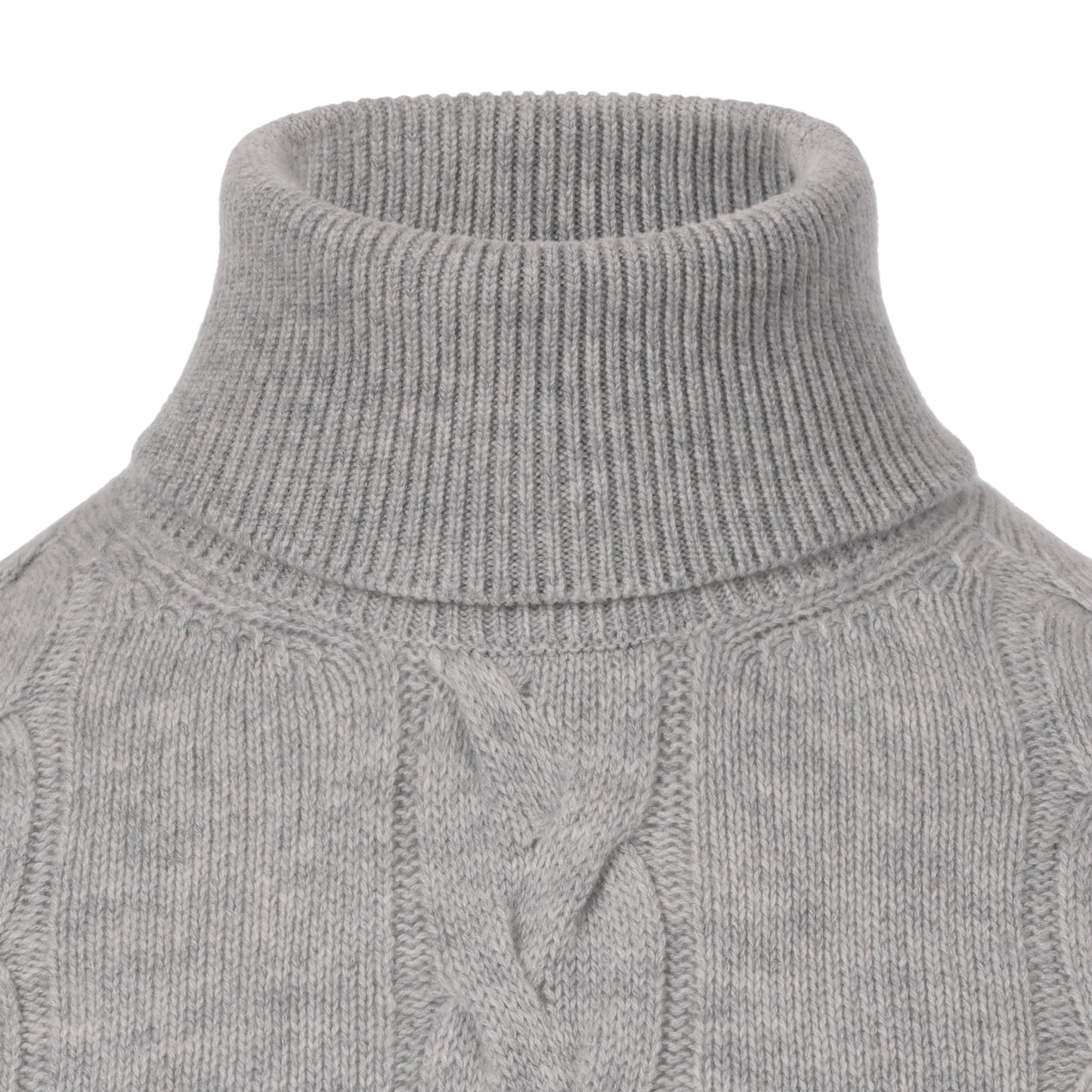 Kiton Cashmere Turtleneck Pearl Grey Sweater - SARTALE