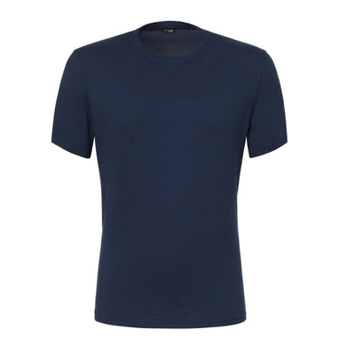 Kiton Cotton-Blend T-Shirt in Dark Blue - SARTALE