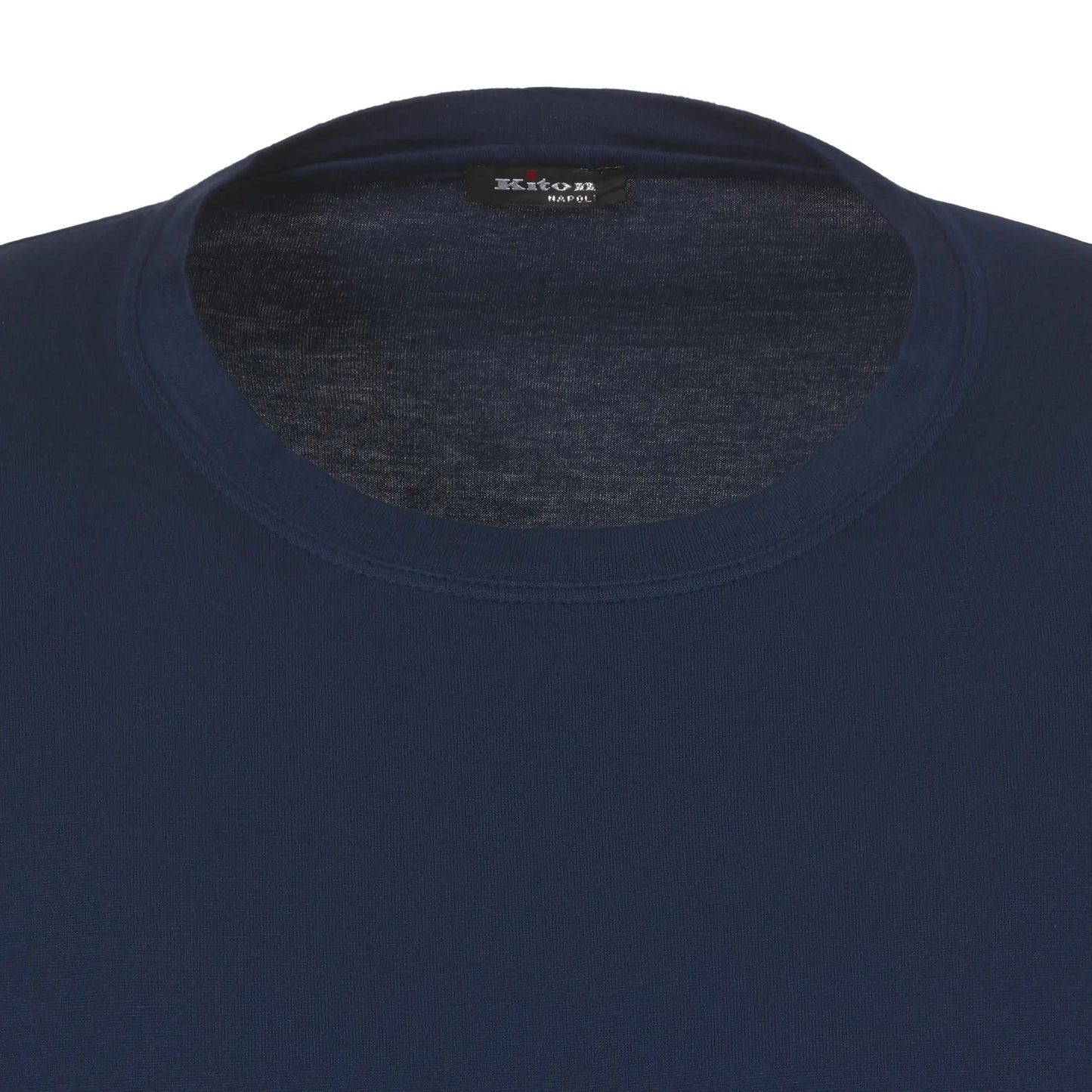Kiton Cotton-Blend T-Shirt in Dark Blue - SARTALE
