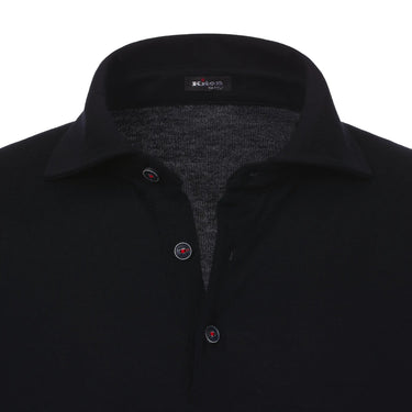 Kiton Cotton Polo Shirt in Dark Blue - SARTALE