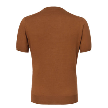 Kiton Cotton T-Shirt Sweater in Desert Brown - SARTALE