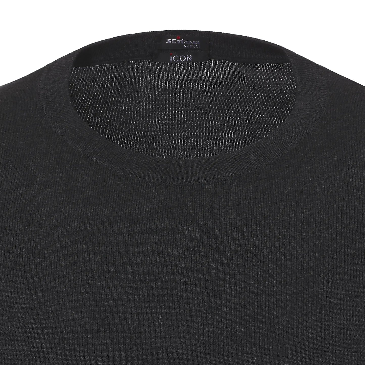 Kiton Cotton T-Shirt Sweater in Grey Melange - SARTALE
