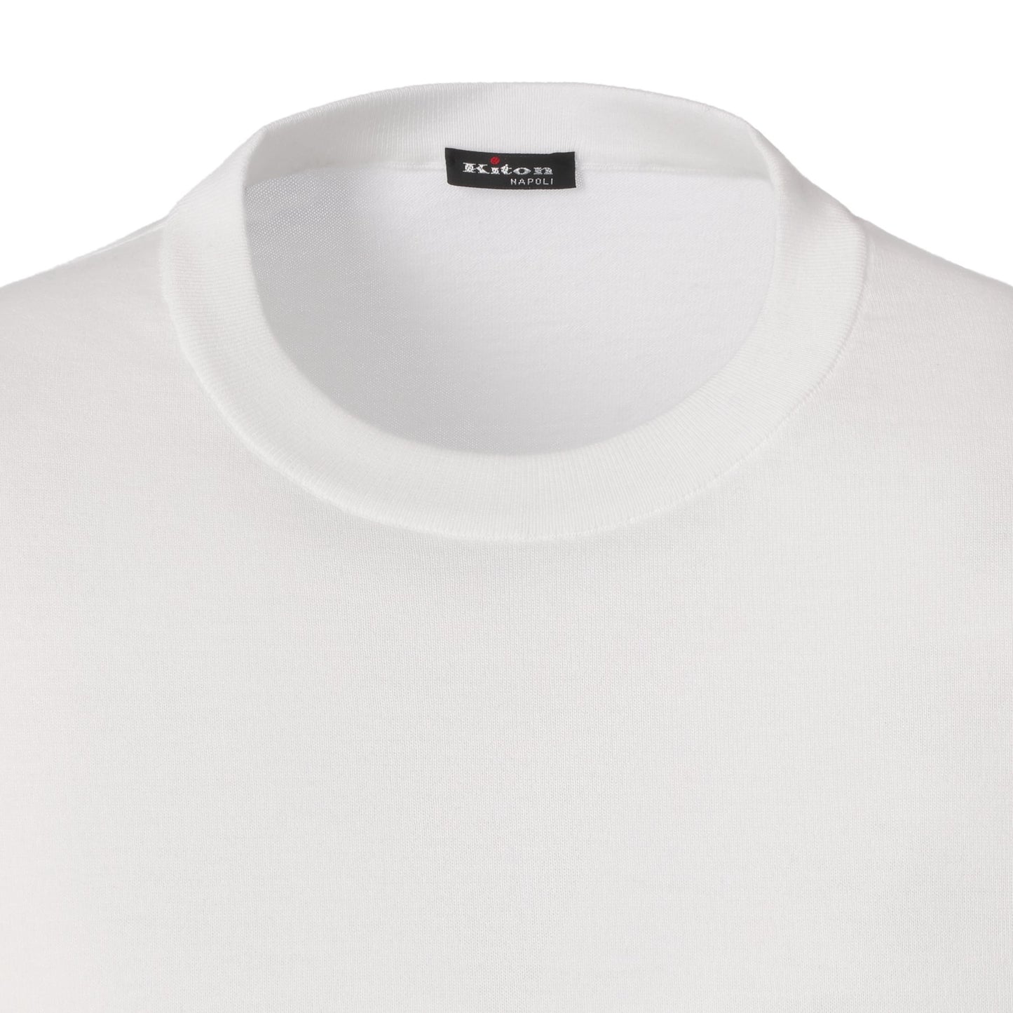 Kiton Crew-Neck Cotton T-Shirt in White - SARTALE