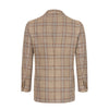 Kiton Glencheck Linen, Silk and Cotton Jacket in Brown and White - SARTALE