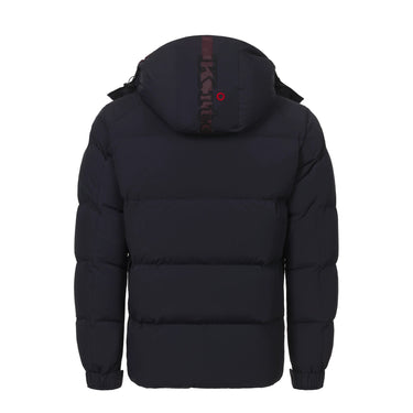 Kiton Hooded Down Jacket in Dark Blue and Purple - SARTALE