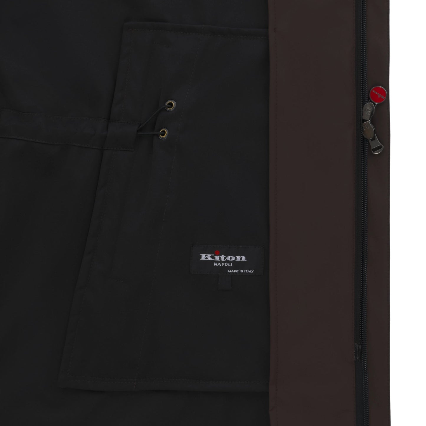 Kiton Hooded Hybrid Coat in Brown - SARTALE