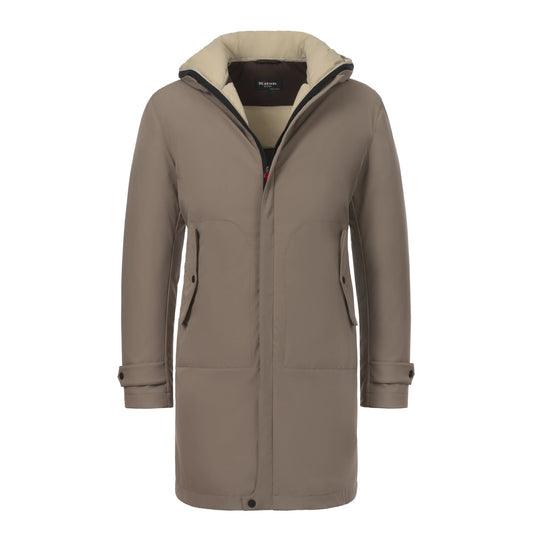 Kiton Hooded Hybrid Coat in Grey - SARTALE