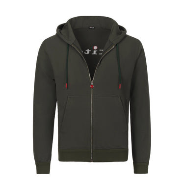 Kiton Hooded Sport Suit in Khaki - SARTALE